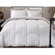 preview thumbnail 5 of 4, Hotel Grand Damask Stripe 800 Thread Count Cotton Rich Down Alternative Comforter White - King
