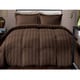 preview thumbnail 4 of 4, Hotel Grand Damask Stripe 800 Thread Count Cotton Rich Down Alternative Comforter Brown - King