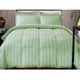 preview thumbnail 6 of 4, Hotel Grand Damask Stripe 800 Thread Count Cotton Rich Down Alternative Comforter Full - Queen - Green