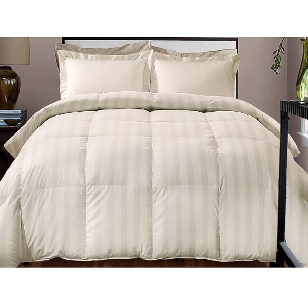 Hotel Grand Damask Stripe 800 Thread Count Cotton Rich Down