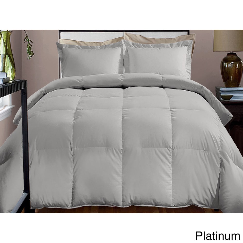 Hotel Grand Hotel Grand 800 Thread Count Cotton Rich Down Alternative Comforter Grey Size Twin