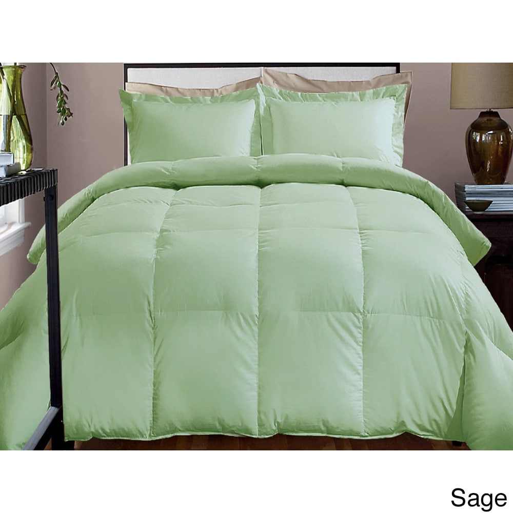 Hotel Grand Hotel Grand 800 Thread Count Cotton Rich Down Alternative Comforter Green Size Twin