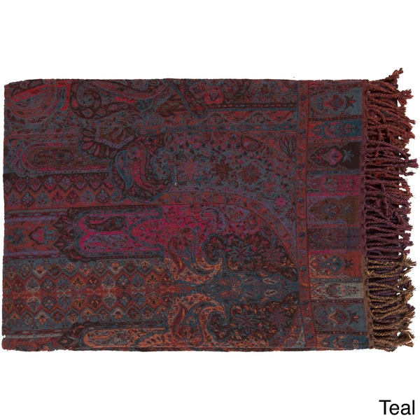 Rio Damask 55x80 inch Wool Throw Throws