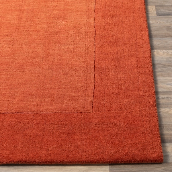 Tusaro Aubusson Cream Red Wool Rug in various sizes half moon and circle