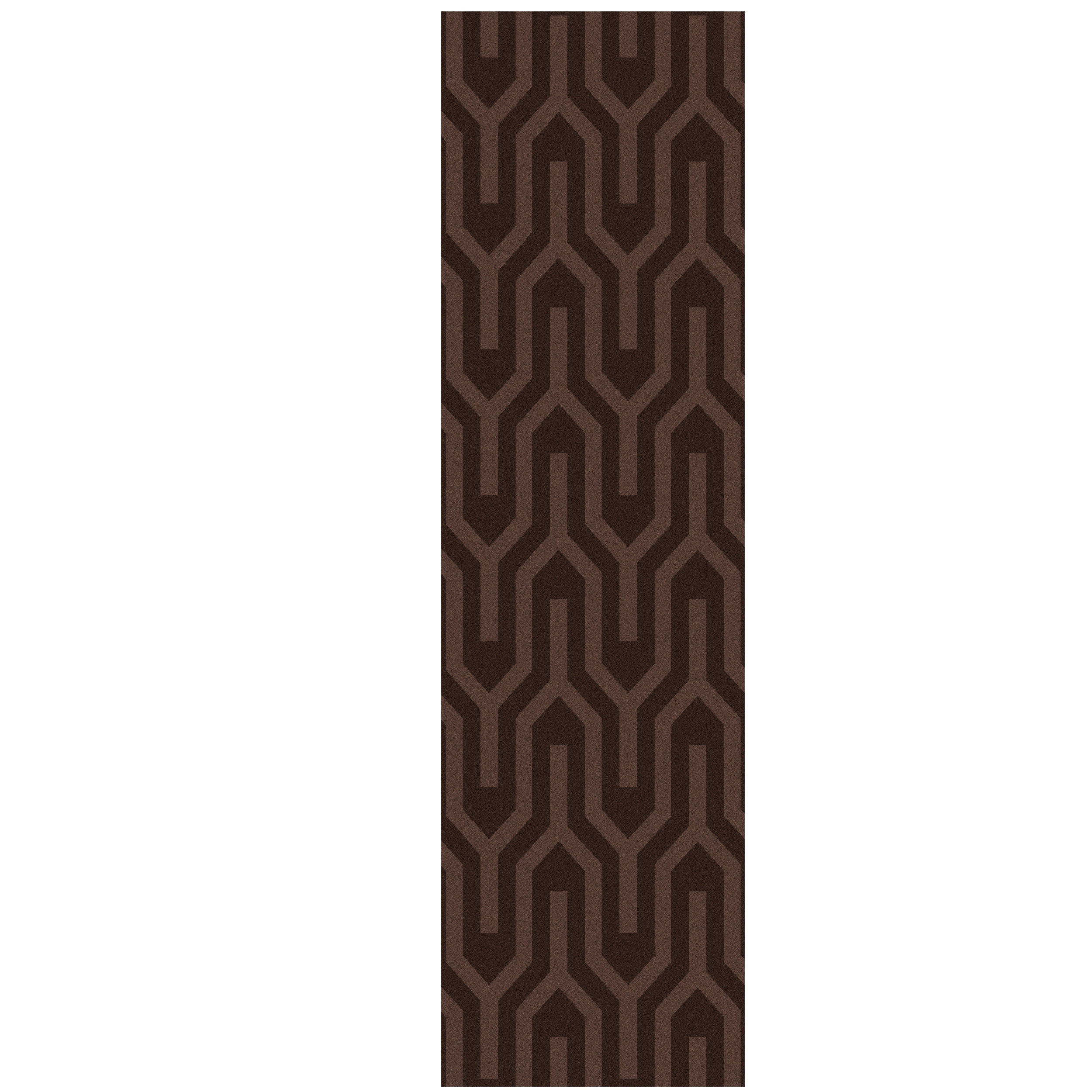 Hand Loomed Lille Solid Tone on tone Geometric Wool Area Rug (26 X 8)