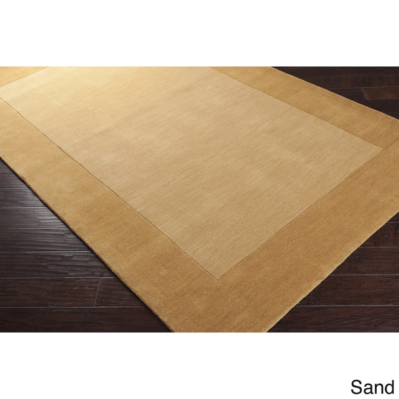 Artistic Weavers Harley Handmade Bordered Wool Area Rug - 2' x 3' - Sand