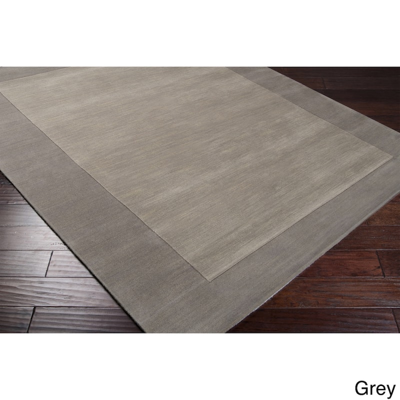 Artistic Weavers Harley Handmade Bordered Wool Area Rug - 2' x 3' - Grey