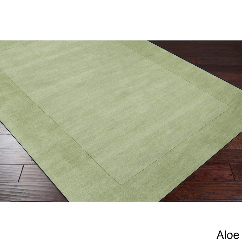 Artistic Weavers Harley Handmade Bordered Wool Area Rug - 2' x 3' - Aloe