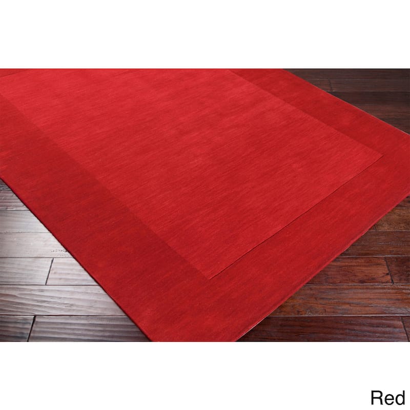 Artistic Weavers Harley Handmade Bordered Wool Area Rug - 2' x 3' - Red