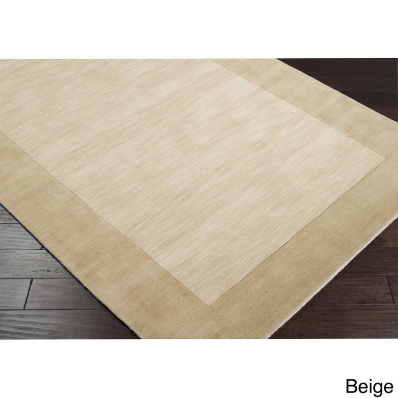 Artistic Weavers Harley Handmade Bordered Wool Area Rug - 9' x 13' - Beige