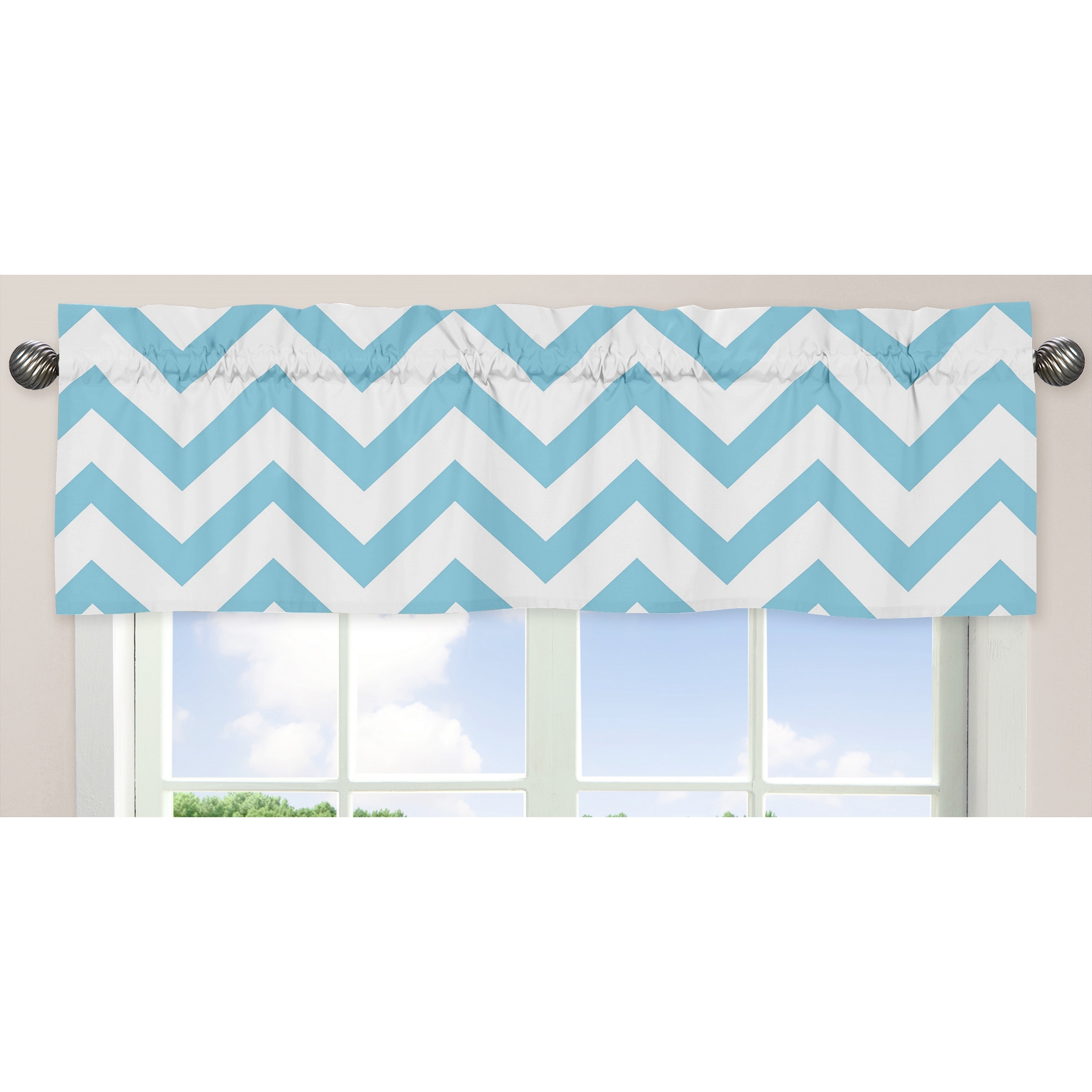 Sweet Jojo Designs Turquoise Window Valance