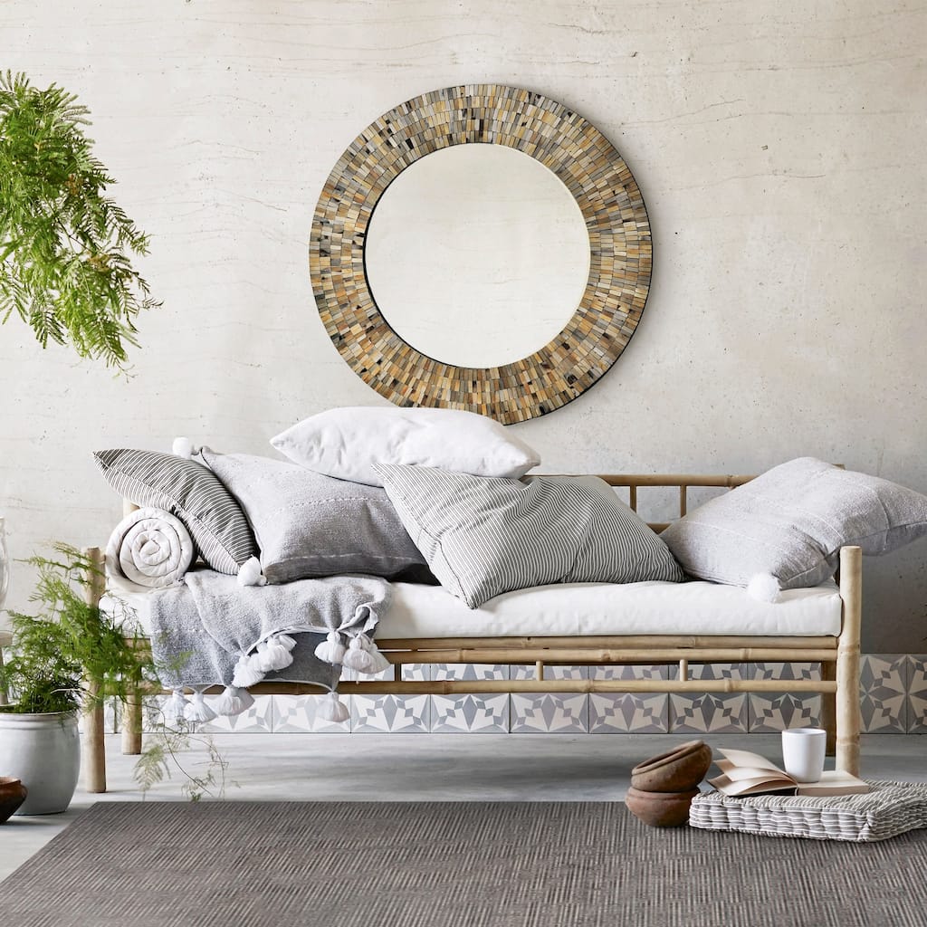 Renwil Aventurine Black Mosaic Mirror