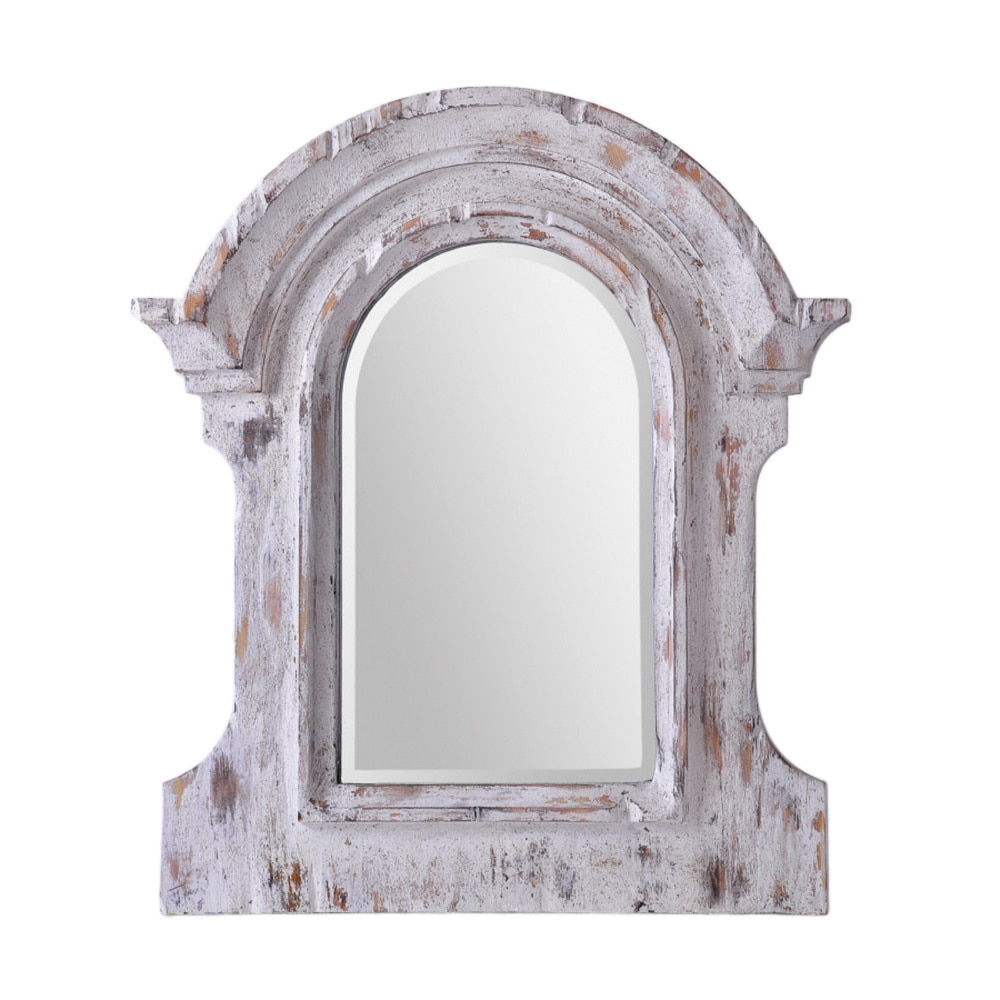 Renwil Antica Ii White Wash Mirror