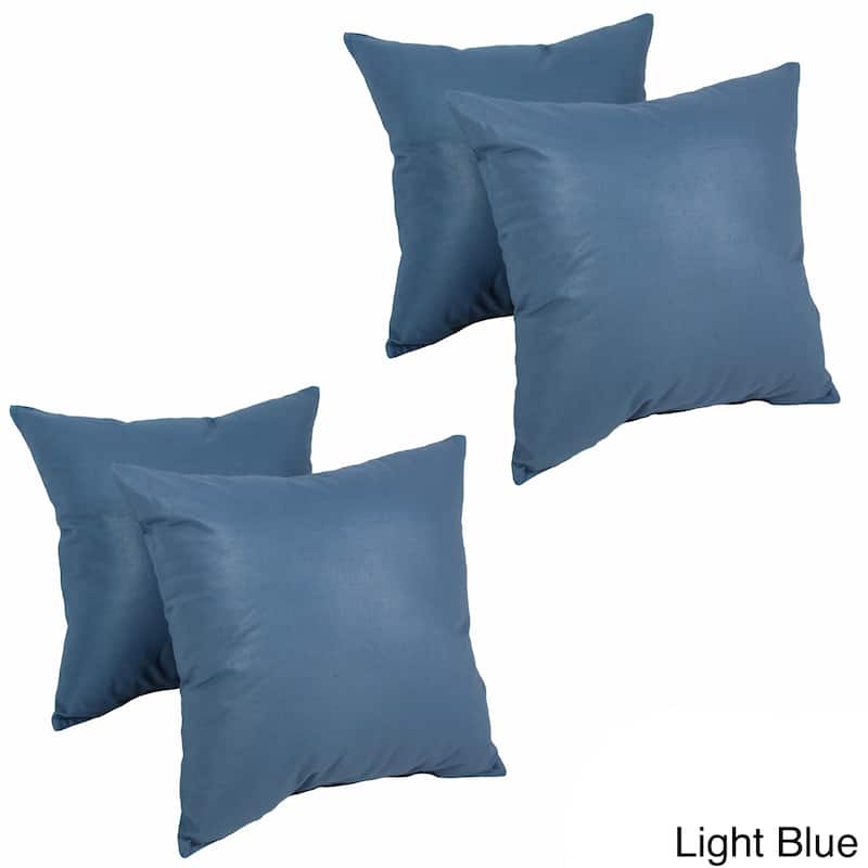 Blazing Needles Chintz 20-inch Throw Pillow (Set of 4) - Light Blue