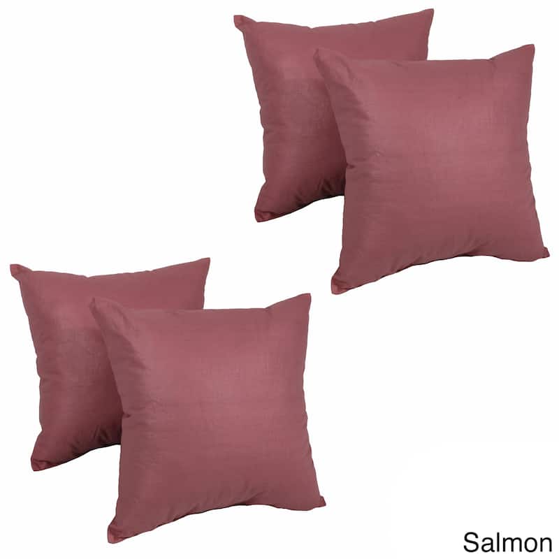 Blazing Needles Chintz 20-inch Throw Pillow (Set of 4) - Pink