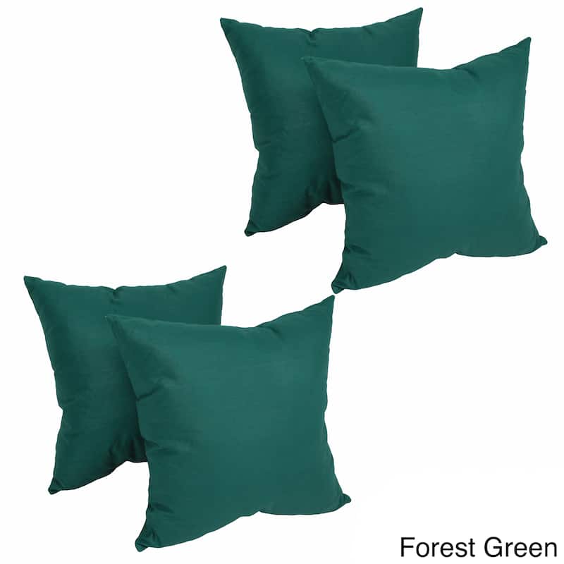 Blazing Needles Chintz 20-inch Throw Pillow (Set of 4) - Forest Green