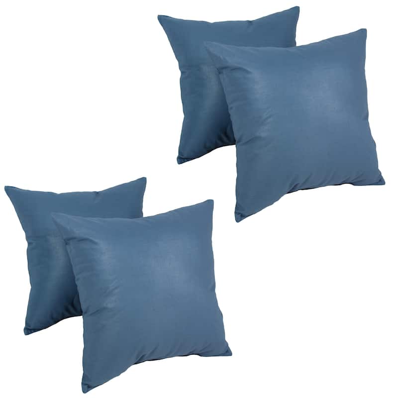 Blazing Needles Chintz 16-inch Throw Pillow (Set of 4) - Baby Blue