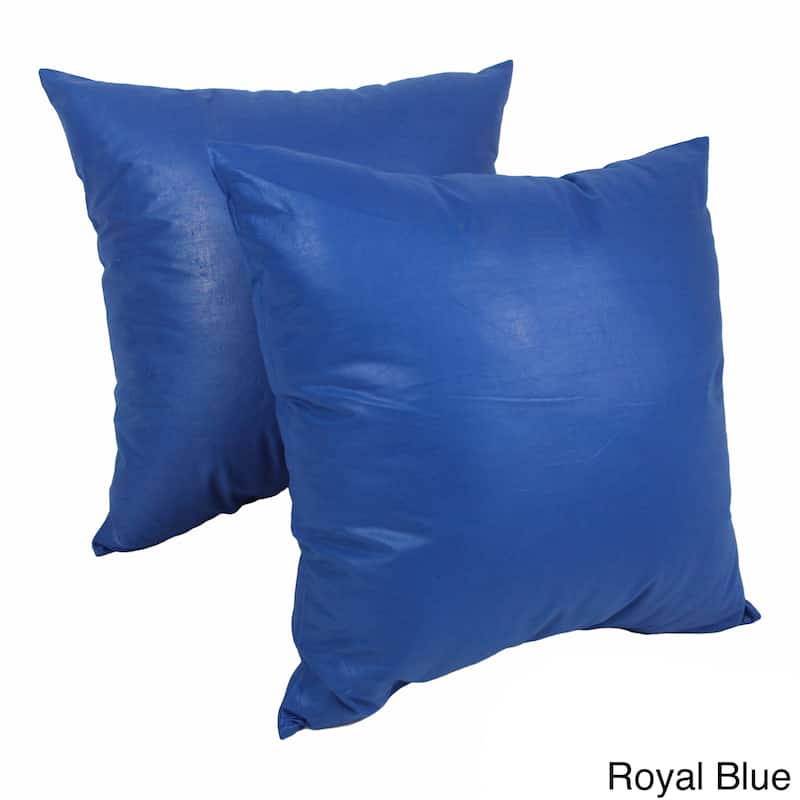 Blazing Needles Chintz 20-inch Throw Pillow (Set of 2) - Royal Blue