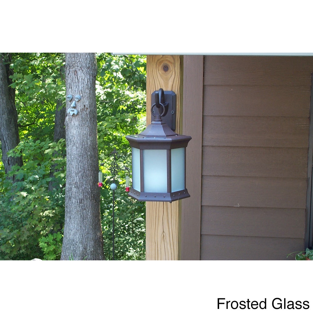 Solar Lantern Aluminum Outdoor Sconce