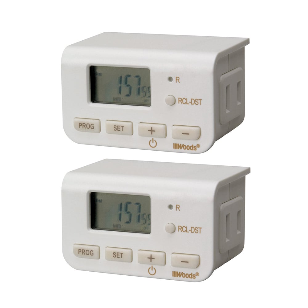 Woods Wire Indoor 24 hour Digital Timer (pack Of 2)