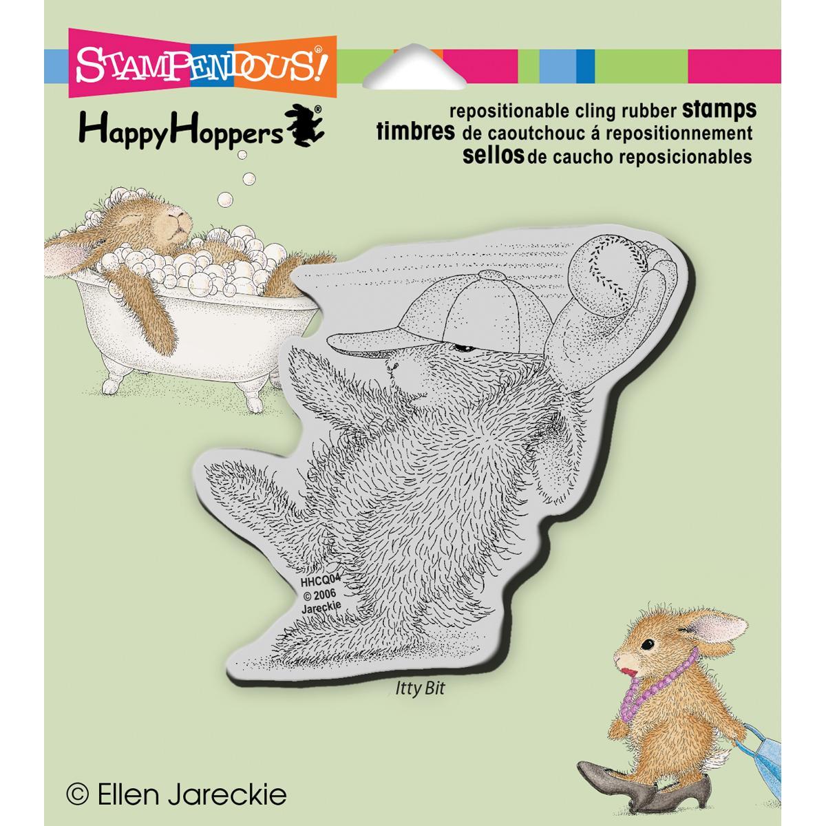 Stampendous Happyhopper Cling Rubber Stamp 3.5 X4 Sheet   Great Catch