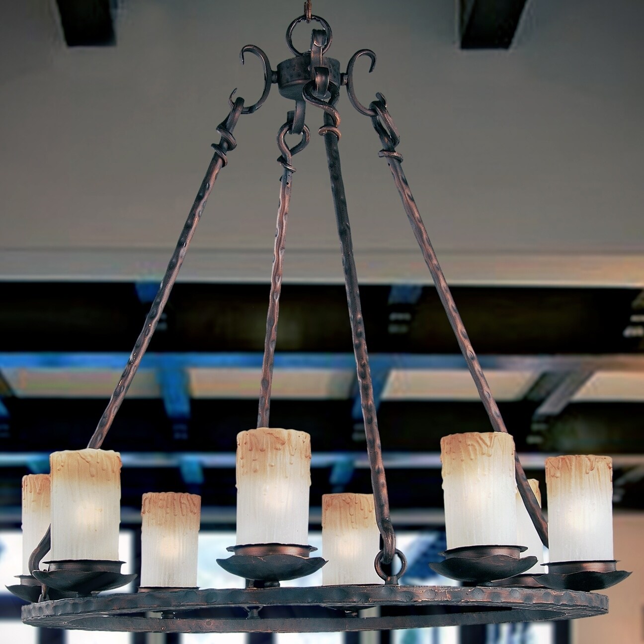 Maxim Notre Dame 8-light Oiled Bronze Chandelier (Notre Dame 8-Light Chandelier) - Chandeliers For Bedrooms by Overstock.com