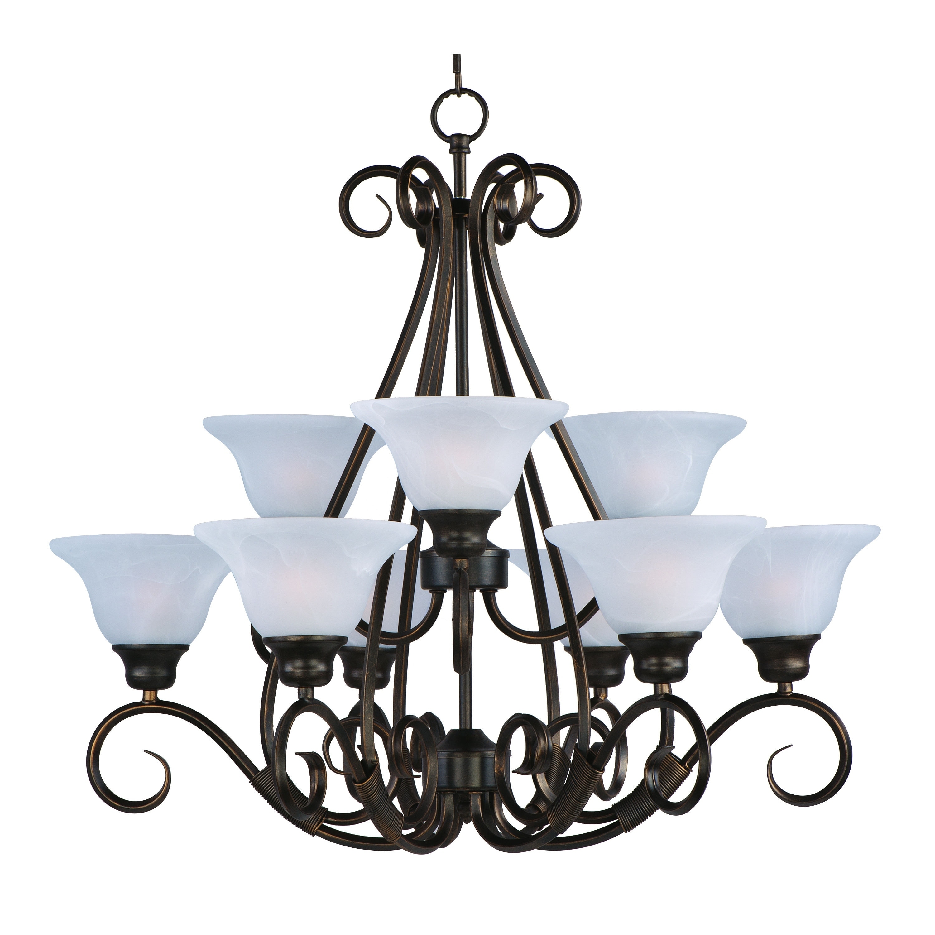 Maxim Pacific 9-light Kentucky Bronze Chandelier (Oil Rubbed Bronze) - Chandeliers For Bedrooms by Overstock.com