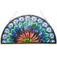Chloe Peacock Design Half Round Stained Glass Window Panel