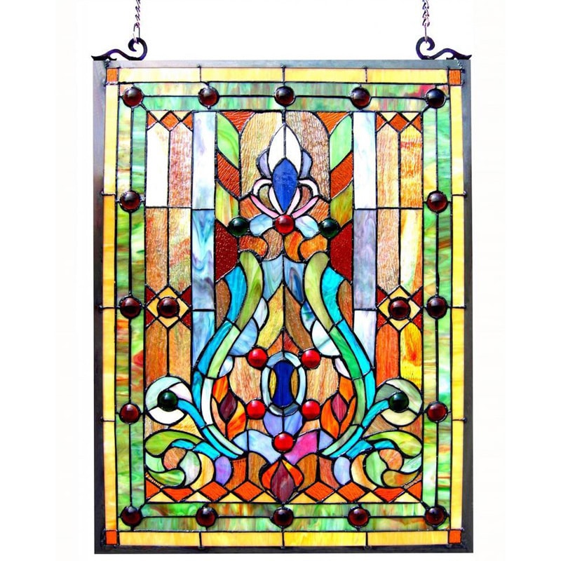 Victorian Design Stained Glass Window Panel