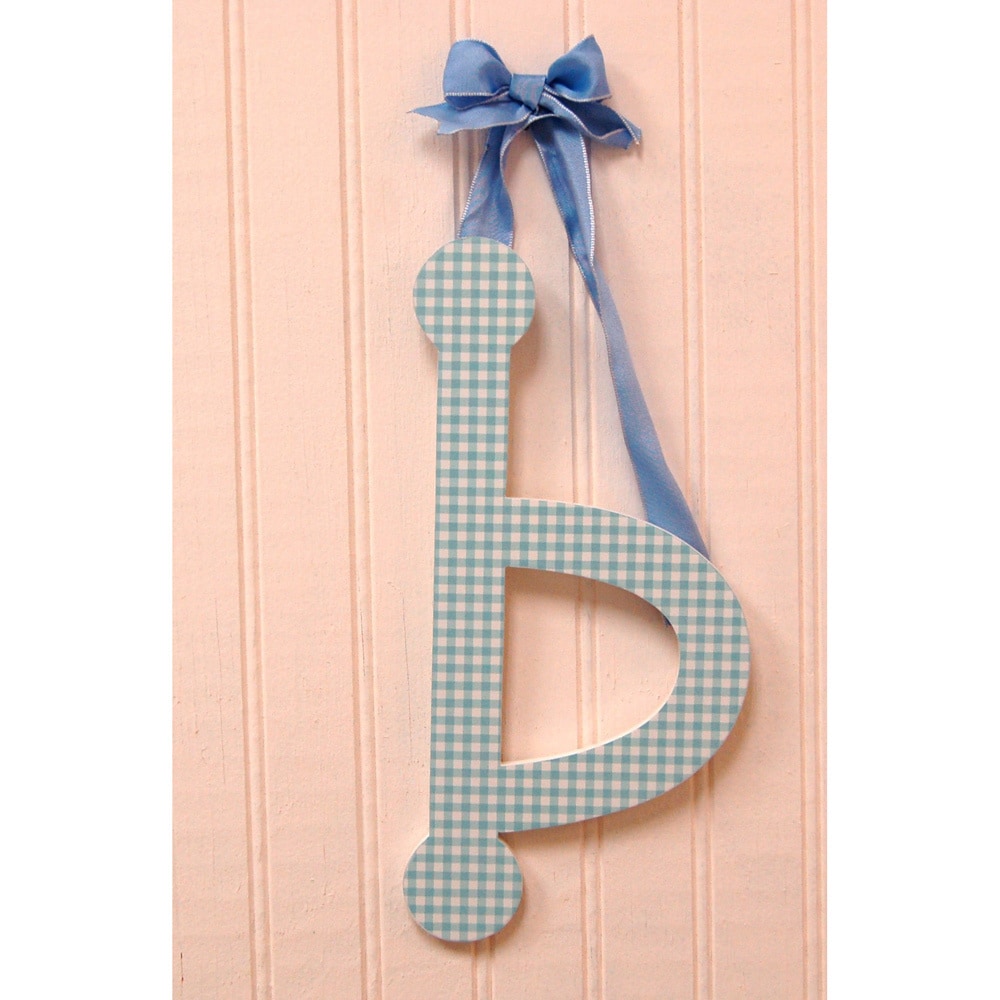 My Baby Sam Blue Gingham Decorative Lettering