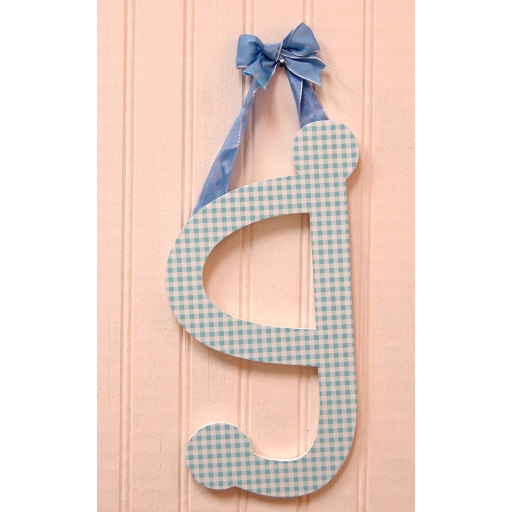 My Baby Sam Blue Gingham Decorative Lettering