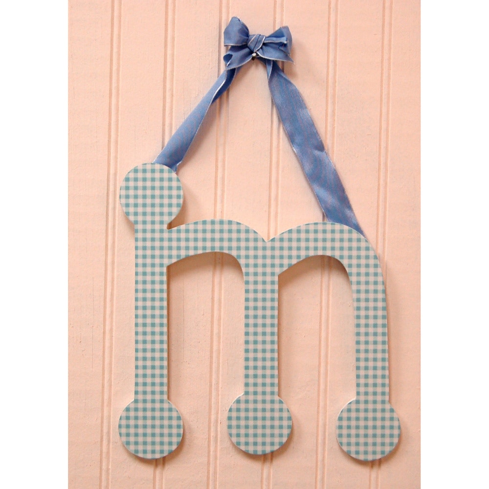 My Baby Sam Blue Gingham Decorative Lettering