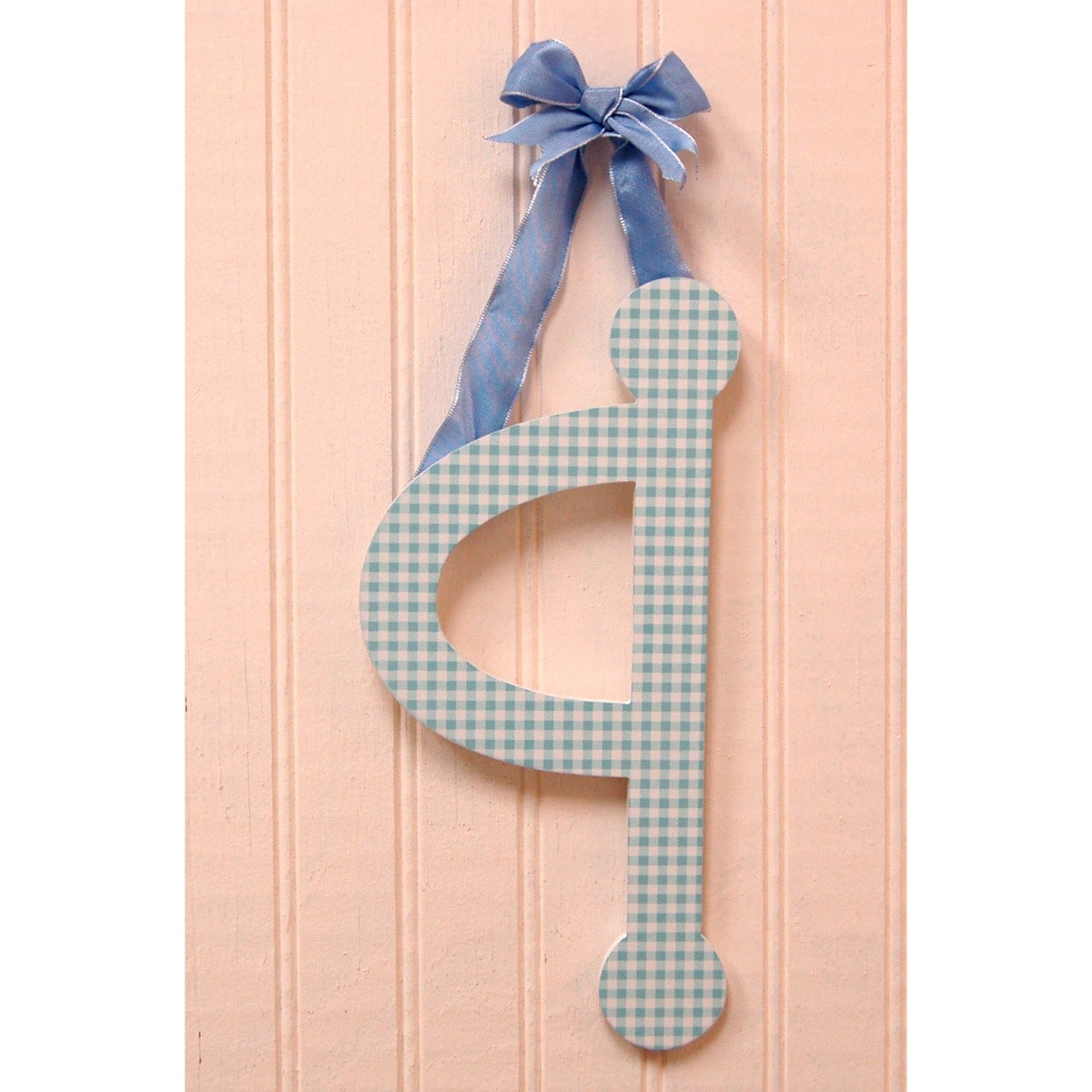 My Baby Sam Blue Gingham Decorative Lettering