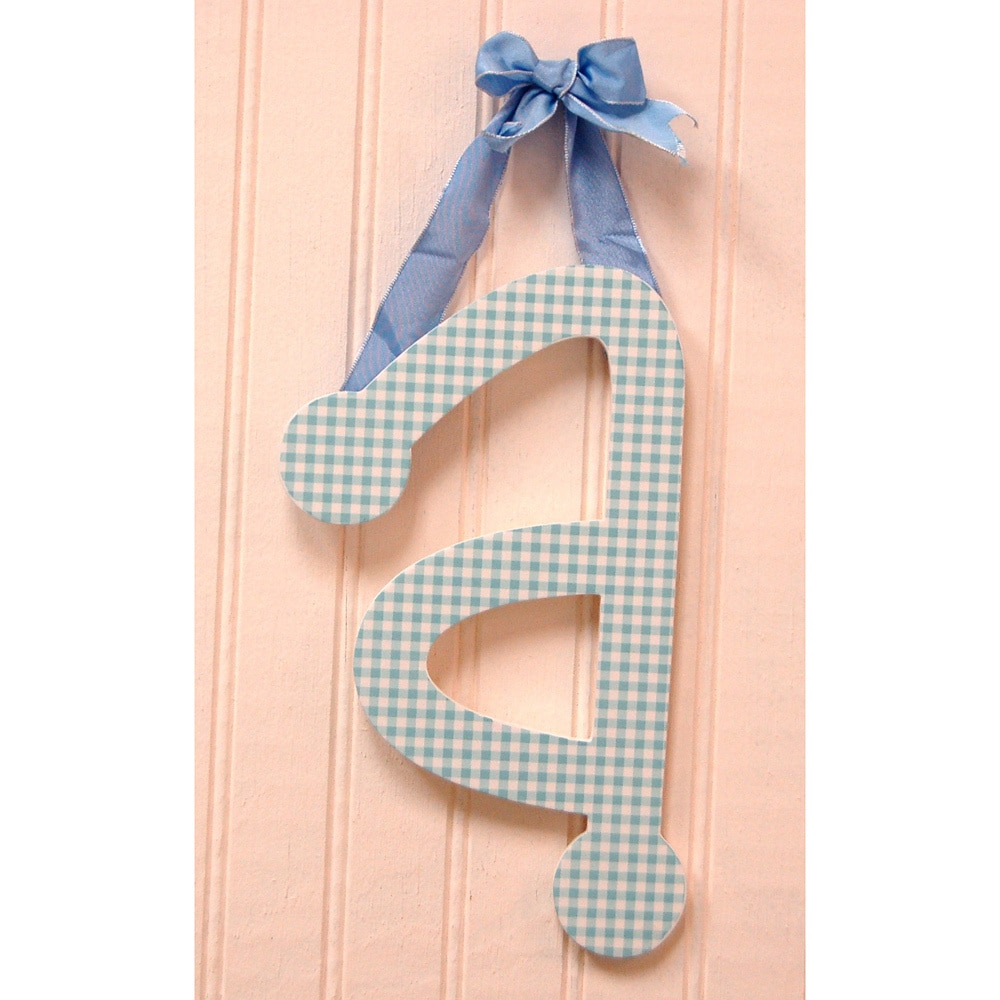 My Baby Sam Blue Gingham Decorative Lettering