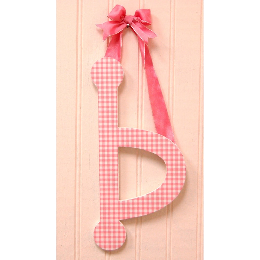 My Baby Sam Pink Gingham Decorative Lettering