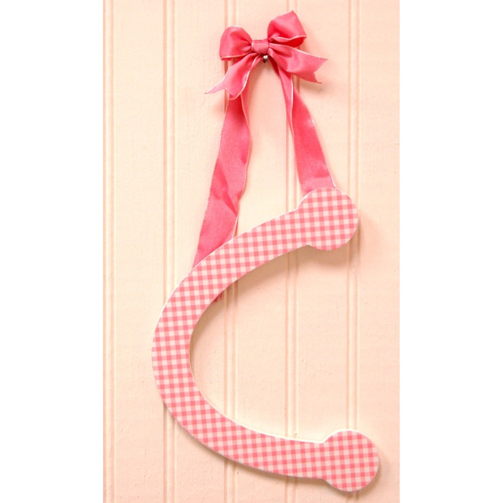 My Baby Sam Pink Gingham Decorative Lettering