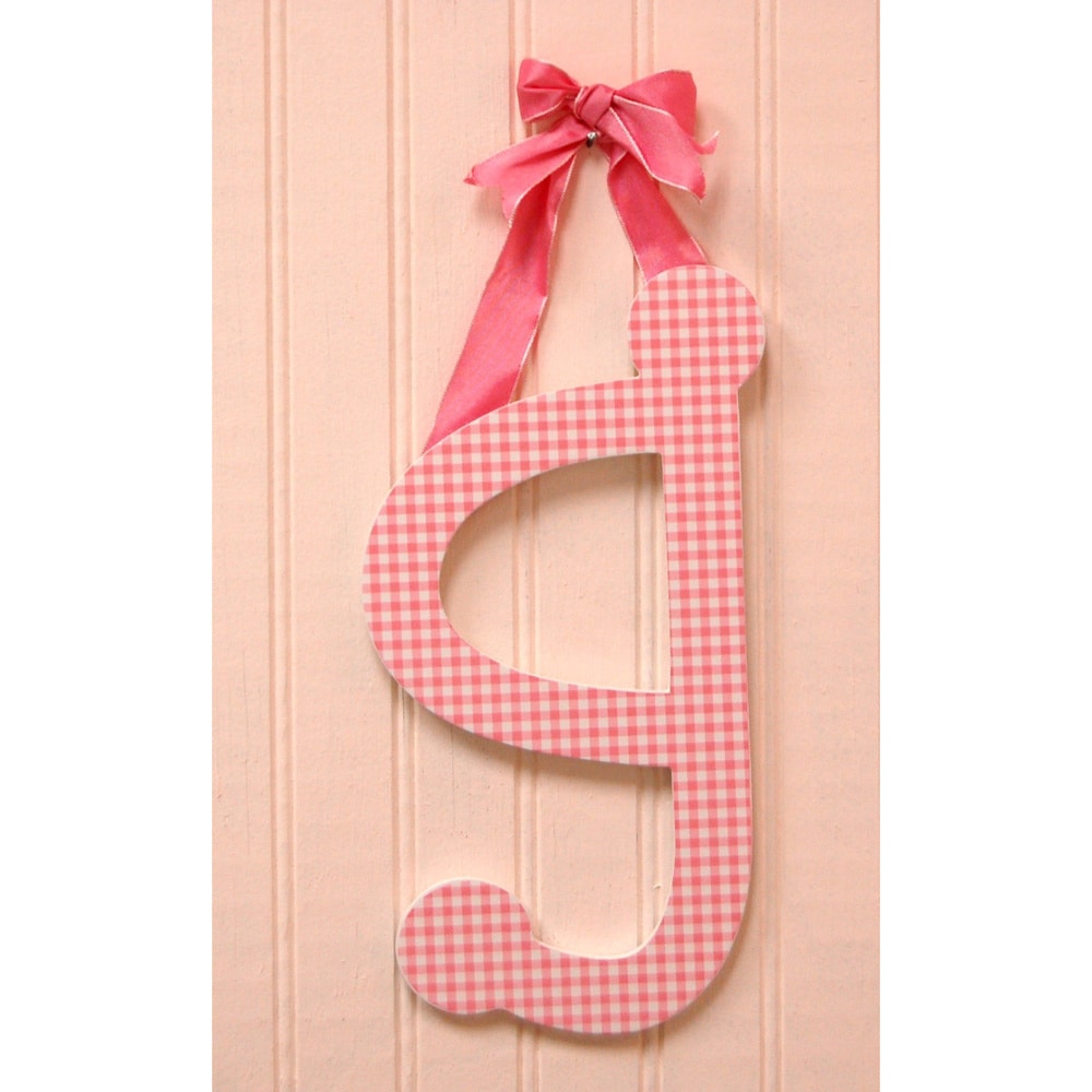 My Baby Sam Pink Gingham Decorative Lettering