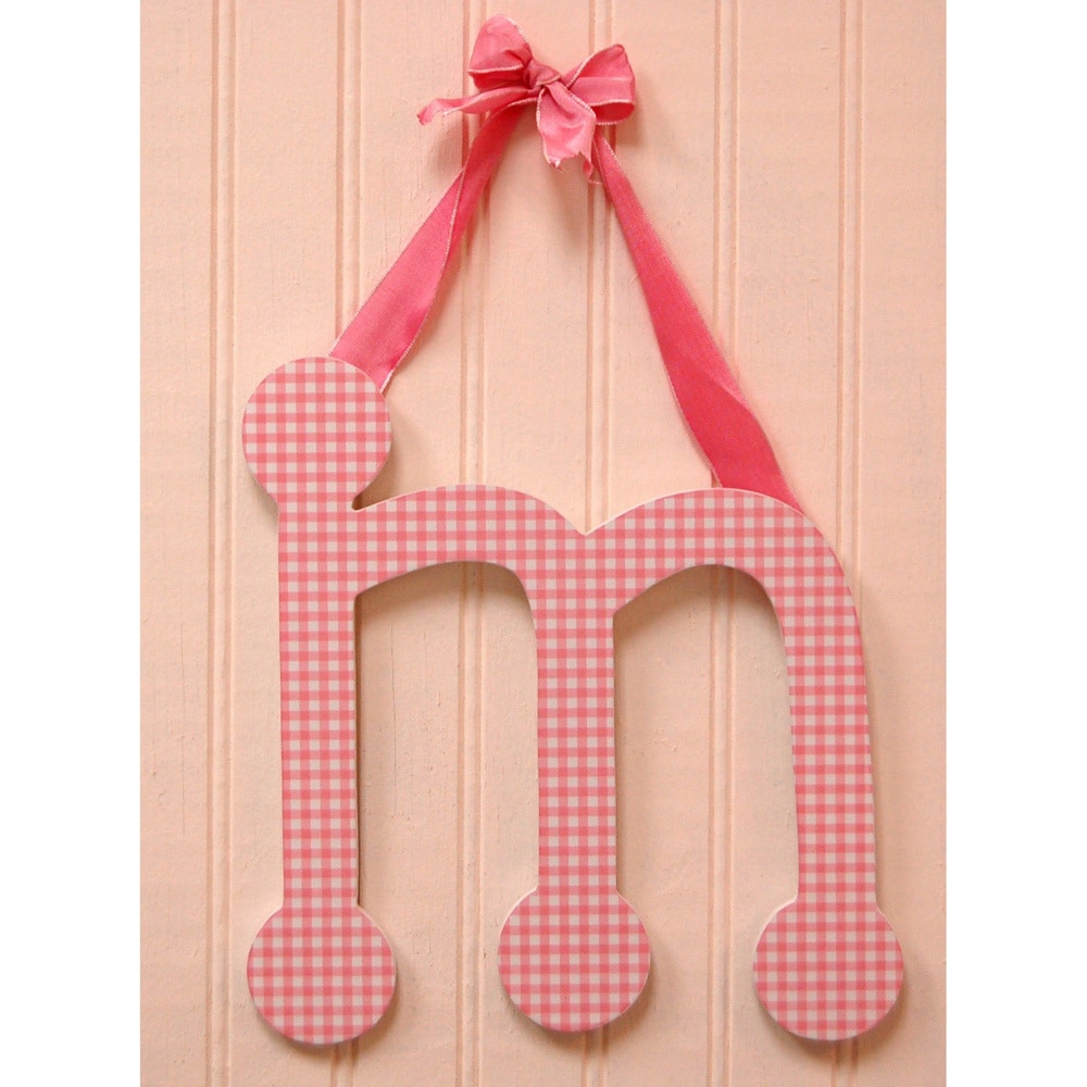 My Baby Sam Pink Gingham Decorative Lettering