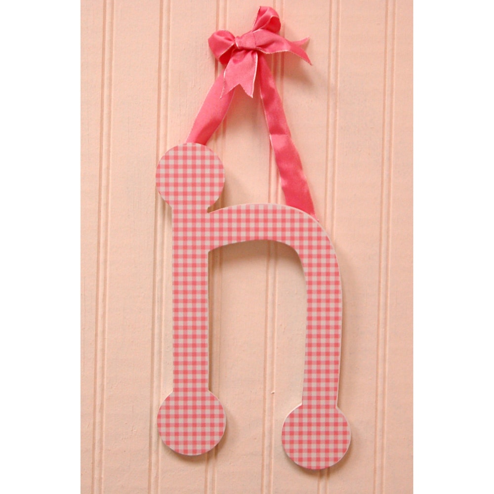 My Baby Sam Pink Gingham Decorative Lettering