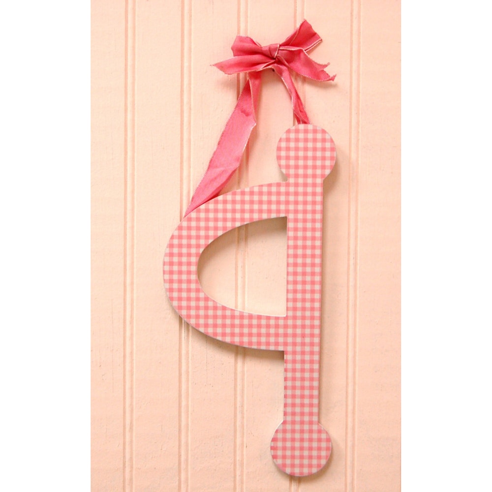 My Baby Sam Pink Gingham Decorative Lettering