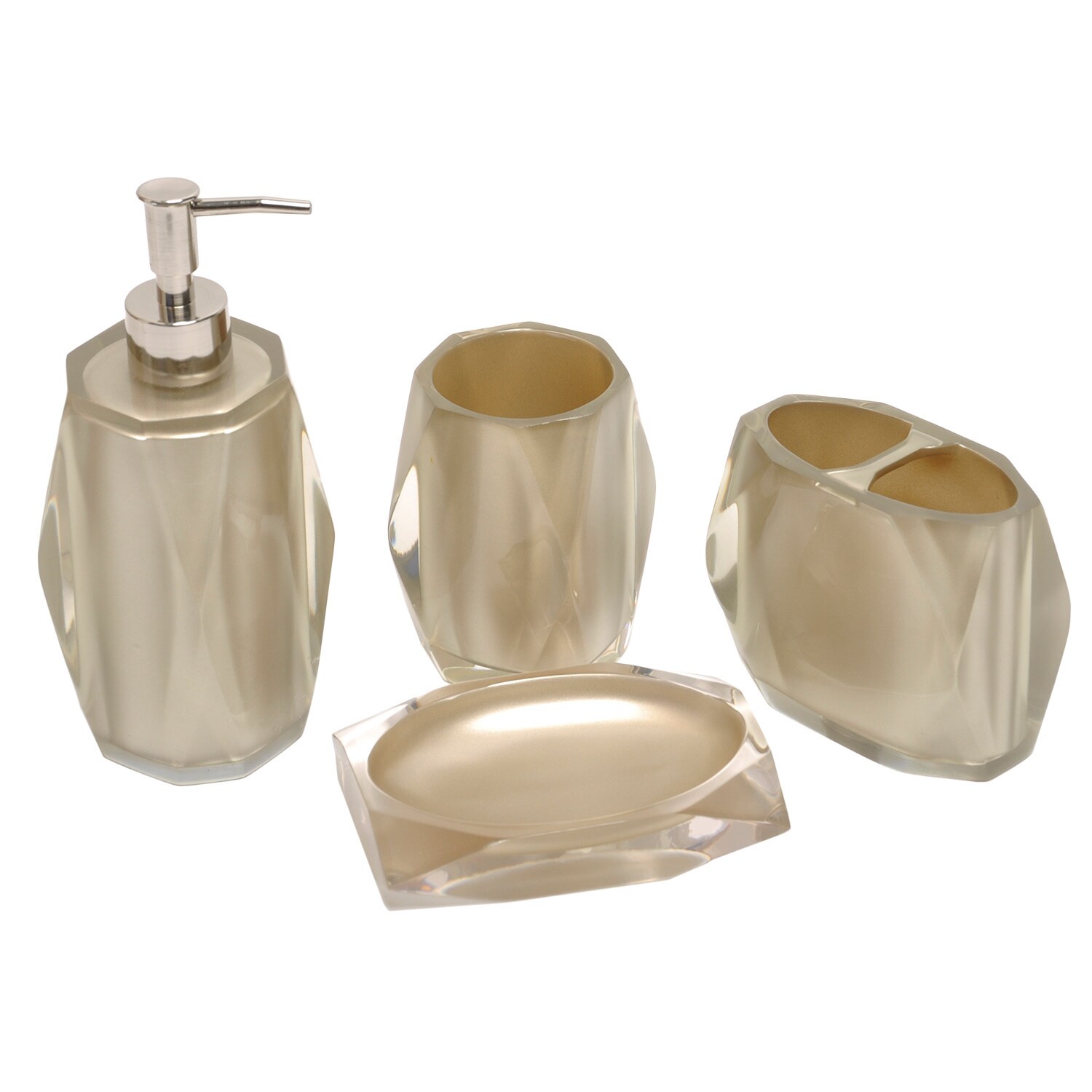 Bath Accessory Sets 4 Piece Elegant Ceramic Bathroom Accessory Set