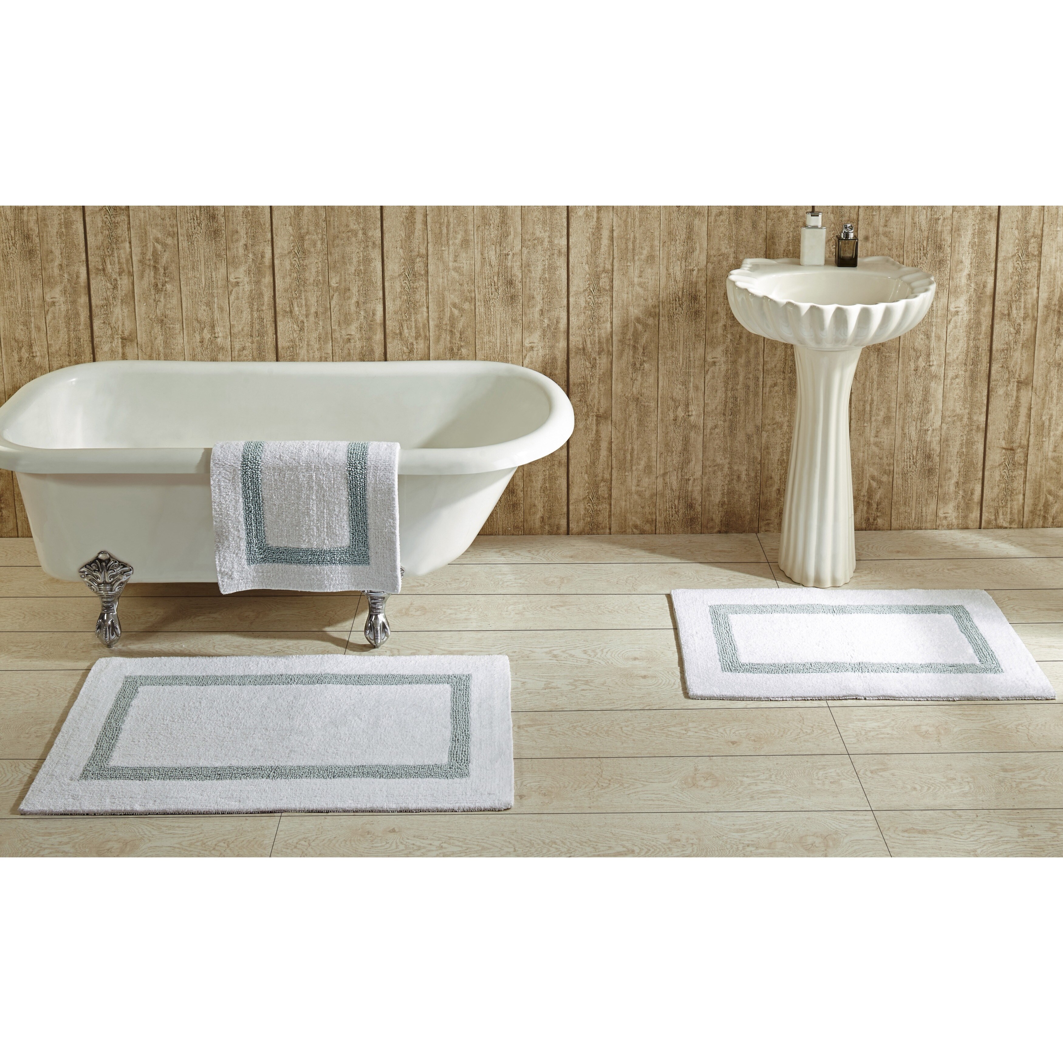 Hotel Collection Cotton Reversible Luxury Bath Rug By Better Trends