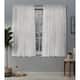 ATI Home Belgian Sheer Window Curtain Panel Pair with Rod Pocket