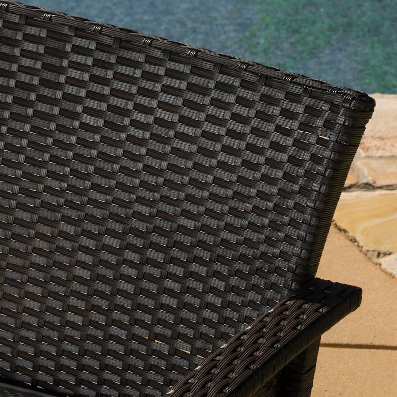 Santa Lucia Outdoor 4-pc. Cushioned Wicker Chat Set by Christopher Knight Home