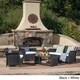 Santa Lucia Outdoor 4-piece Brown Wicker Conversation Set with Cushions by Christopher Knight Home - Thumbnail 20