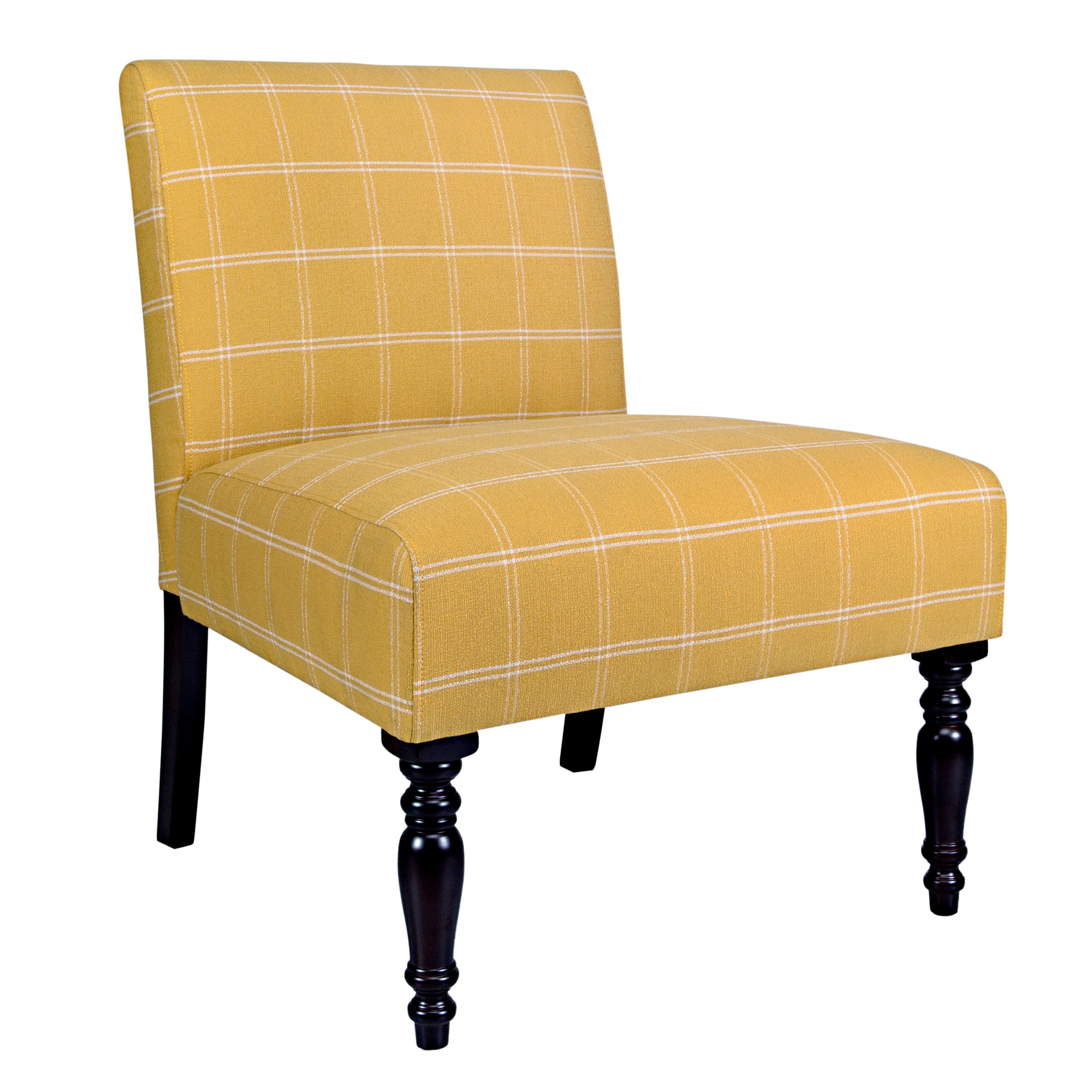 Angelohome Bradstreet Mimosa Yellow Square Armless Chair