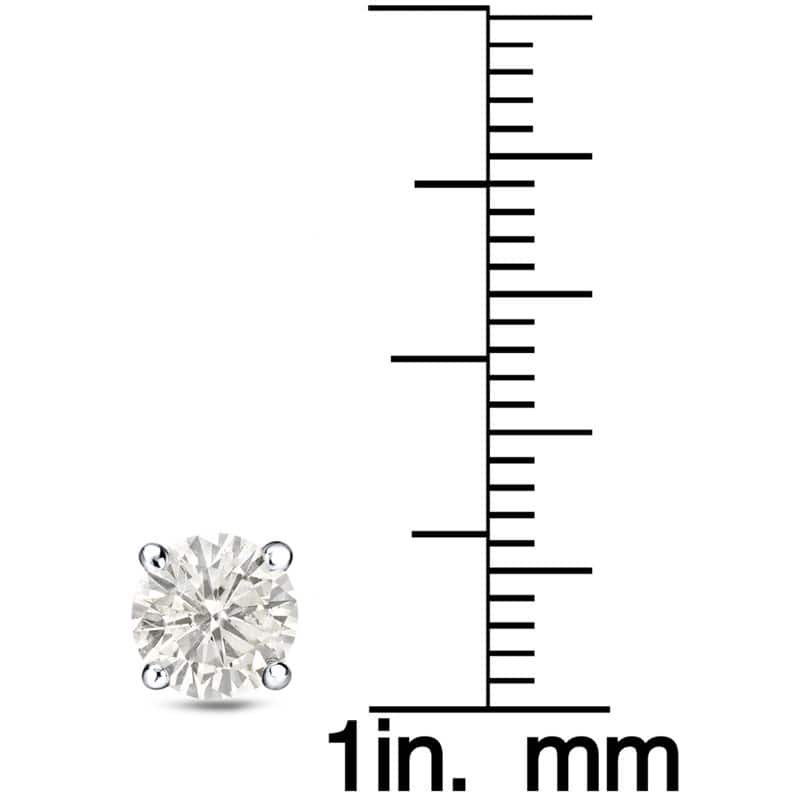Platinum 1 1/2ct TDW Reversible Hearts & Arrows Diamond and Pearl Stud Earrings (J-K, SI1-SI2)