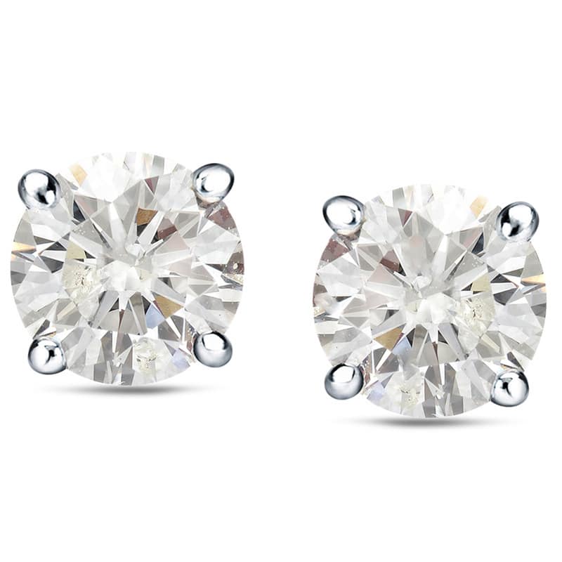 Auriya 1 1/2ctw Reversible Hearts & Arrows Diamond and Pearl Stud Earrings Platinum - White