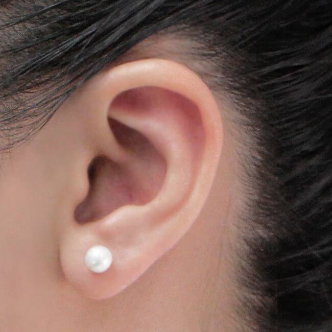 Platinum 1ct TDW Reversible Hearts & Arrows Diamond and Pearl Stud Earrings