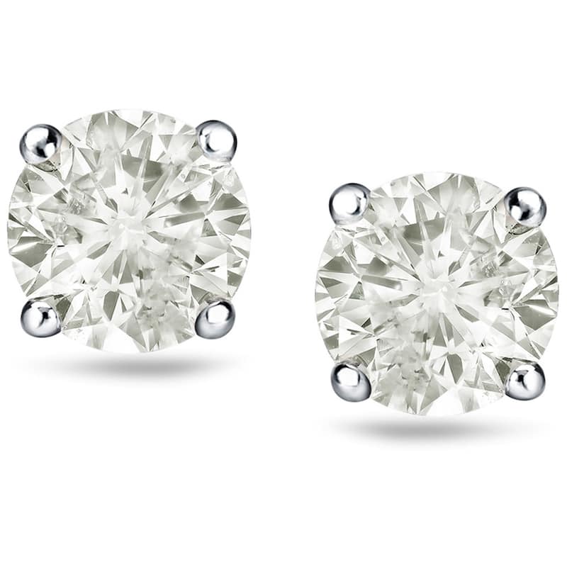 Auriya 1ctw Reversible Diamond and Pearl Stud Earrings 14k Gold (J-K, SI1-SI2)